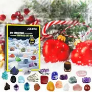 Gemstones Minerals Fossils Advent Calendar 24 Rock Collection Kids 2025 Christmas Countdown Gift Complete Discovery Educational Set