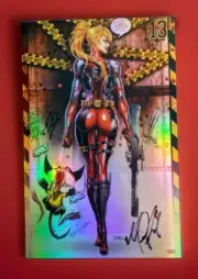 Female Force: Taylorpool #2 Jamie Tyndall Signed Virgin FOIL Variant #31/50