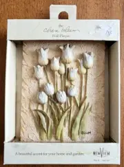 Cheri Blum Wall Plaque Spring Tulips 3D Resin Floral 5" X 7" NEW C249-39