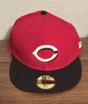 NEW New Era 59 Fifty MLB CINCINNATI REDS Fitted Baseball Hat Cap Size 7 1/2