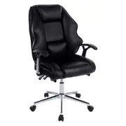Faux Leather High Back Modern Reclining Executive Office Chair Black