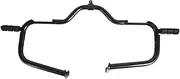QASULER Motorcycle Mustache Engine Guard Crash Bar Highway Pegs, for Harley, Touring Models Electra Street Road Glide 2014-2021 Motorcycle Crash Bar Buffer Protector