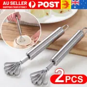 2×Stainless Steel Coconut Scraper Shaver Fish Scaler Coconut Meat Remover Grater