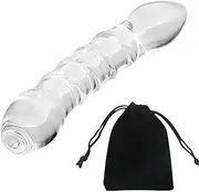 Clear Glass Anal Plug Dildo Crystal Double Ended Dildo Penis Pleasure Wand Anal Massager Stimulation G Spot Adult Sex For Women Men