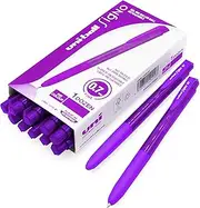 Uni-Ball Signo UMN-155-07 Gel Ink Retractable Rollerball Pen - 0.7mm Fine - Violet Ink - Pack of 12