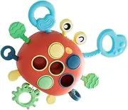 OKUMEYR Teething String Crab Newborn Airplane Travel Accessories Baby Travel Baby Educational for Baby Educational Toys Pull Preschool Silica Gel Chew Teething Toys
