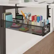 Cable Management Rack Under Table Cord Holder Cable Management Shelf Cable