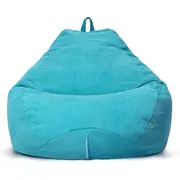 85x105CM Lazy Bean Bag Cover Seat Chair Indoor Corduroy Home Blue