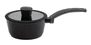 Black Marble Stone Non-Stick Saucepan With Lid, Cookware