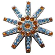 65HS Set Of 16 Western Screw Back Concho Turquoise Brown Spur Bling Headstall