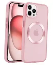 for Case, Translucent Magnetic for Slim Case for Women iPhone 15 Pro Max Pink