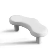 MIUZ Nordic Bench Stool Wooden Padded Seat Living Room Entryway Furniture - White