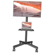 Mobile TV Stand for 23-60 Inch LCD LED Flat/Curved Panel Screen TVs, Rolling
