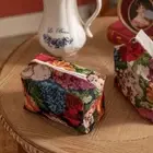 Durable Desktop Tissue Bag Polyester Car Tissue Holder Floral Paper Bag Car