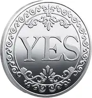 Decision Maker Coin - Yes No Coin, Gilded Collector | Embossed Metal Challenge Token, Souvenir Display for Adults Desk Decor Favor Novelty Gift Office Game Christmas