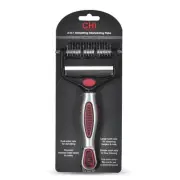 2-in-1 Dematting Deshedding Rake, Flip-out Fine Rake for Deshedding and Smoot...