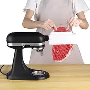 [HOMGEN] Professional Meat Tenderizer for KitchenAid Stand Mixer Stainless Steel Gears Meat Tenderizer Attachment for All Models KitchenAid with Sturdy Cover for Beef Pork etc
