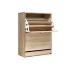 Shoe Cabinet Shoes Storage Rack 24 Pairs Organiser Shelf Cupboard Oak Artiss