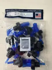 Spill-Stop 313-05 blue / Black BAN-M Screened Pourer - Dozen NEW man cave bar