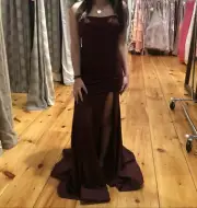 Sherri Hill Long Prom Dress Size 6 Wine Color Style #53877 Brand New with Tags