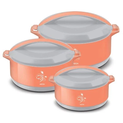 New Milton Divine Jr. Inner Stainless Steel Casserole Set of 3, Orange-Free Ship