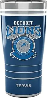 Tervis Traveler NFL Detroit Lions - Vintage Triple Walled Insulated Tumbler Travel Cup Keeps Drinks Cold & Hot, 20oz, Stainless Steel