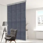 EMOH Adjustable Sliding Single Rail Track in Midnight Blue with 15.75 in. 34 in.