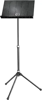 K&M Konig & Meyer 12120.000.55 Orchestra Music Stand | Collapsible Desk Holder For Music Sheets Or Book | Sturdy Tripod Base | 2pc Folding Design | Bag Included | Portable | German Made | Black