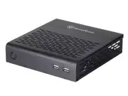 Silverstone PT13B Aluminum Top Cover/Steel Body Thin Mini-ITX Media Center/HTPC