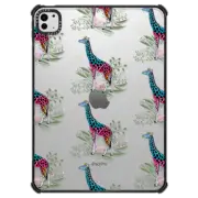 iPad Pro 11-inch (M4) iPad Impact Case Happy Spring Giraffe Pattern