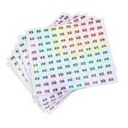Capital Letter Stickers, Alphabet XS Round Self-Adhesive Reflective 15 Sheets