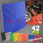 Garage Floor Mat Tile Interlocking Perforated Flooring Rubber Basement Auto Shop