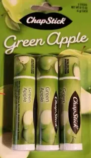 Chapstick Lip Balm Green Apple 3 Pack X2