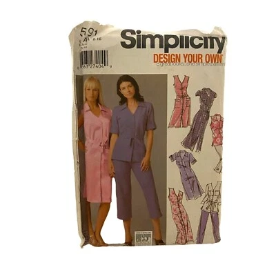#5191 Simplicity Misses Shirtdress Tunic Pants Sewing Pattern Size 8-16