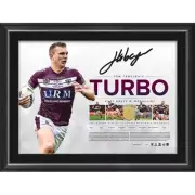 TOM TRBOJEVIC MANLY SEA EAGLES SIGNED FRAMED 2021 DALLY M MEDAL LIMITED PRINT
