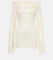 [Bananhot] Bananhot Rory sequined knitted minidress XS/S white