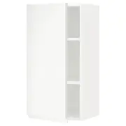 METOD wall cabinet with shelves, white/Voxtorp matt white, 40x37x80 cm
