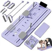 Pilates Board,Pilates Reformer Set, Foldable Pilates Board for Home, 4 in 1 Pilates Sliding Board Pilates Equipment, Pilates Board for Women Men, Ab Trainer Machine