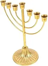 HAWILLOSCH Advent Candle Holders Decorative 7-arm Candlestick Ornaments Tealight Holder for Desktop Hanukkah Candle Stand