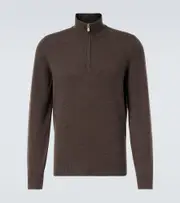 [Brunello Cucinelli] Brunello Cucinelli Cashmere half-zip sweater AU 93 brown