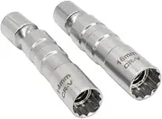 Teppich 14MM & 16MM Thin Wall Magnetic Swivel Socket - 3/8-Inch Drive 12-Point Socket Removal Tool - 360-degree Rotation