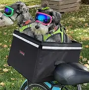 Portland - Bike Rack Dog, Grocery and Goods Carrier - Bicycle Pannier Crate Cycling Basket Trunk Bag Rear Bed Storage Leash Carry Cargo Pet Commuter Behind Seat Accessories Items Ebike