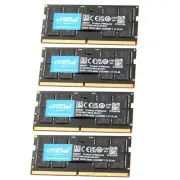 New Crucial 128GB (4X32GB) DDR5 5600MHZ PC5-44800 SODIMM Memory Ram CT32G56C46S5