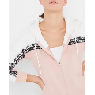 Adidas Originals 愛迪達 女生 連帽外套 串標 粉色  白色 拼接 EC0743 34