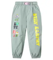 [Stella McCartney Kids] Stella McCartney Kids Printed cotton-blend pants Y 4 green