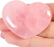 MAIBAOTA 45 mm Crystal Heart Rock Large Heart Stone Healing Crystals Gifts for Women Natural Reiki Gemstone Polished Heart Shaped Rocks Meditation, 45 mm, Stones