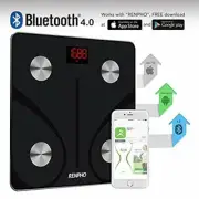 RENPHO Bluetooth Body Fat Scale with IOS and Android APP Digital Bathroom -Black