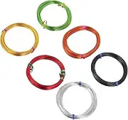 Uonlytech 6Pcs Colorful Bendable Aluminum Wires for DIY Crafts Thickness Total Creative Metal Wire for Jewelry Making Floral Arrangements Handicraft Projects