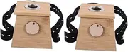 2 Pcs Moxibustion Box Bamboo Moxa Burner Moxa Stick Burner Holder Moxa Heat Tank Moxibustion Jar Moxa Cone Mini Moxa Burner Tool Moxa Burner Holder Moxa Holder Single Hole Wormwood