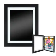 Vivva Kids Art Frames Children Art Projects Wooden Artwork Display Hold 150 Pictures Black